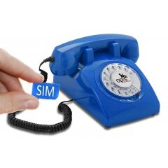 Opis 60s Mobile - Retro Tischhandy / GSM-Tischtelefon / Seniorenhandy (blau)
