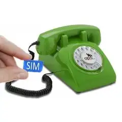 Opis 60s Mobile - Retro Tischhandy / GSM-Tischtelefon / Seniorenhandy (grün)
