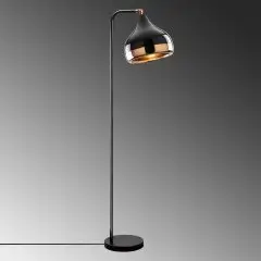 Opis FL5 Stehlampe (120 cm hoch) – Elegante Stehlampe  aus schwarzem Metall und Kupfer