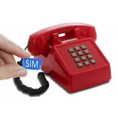 Opis PushMeFon mobile Tischhandy / GSM-Tischtelefon / Seniorenhandy (rot)