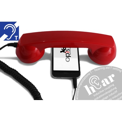 Opis 60s micro hEar rot - Handyhörer mit Telespule