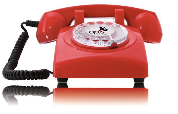 GSM-Tischtelefon Opis 60s mobile (rot)