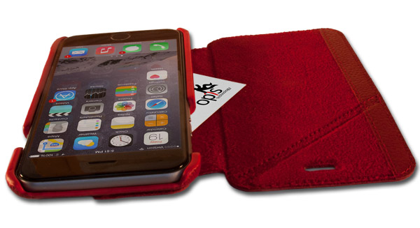 Opis mobile 6 garde Custodia in pura pelle per iPhone rosso